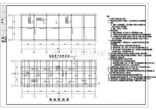 某矩形消防水池混凝土結(jié)構(gòu)設(shè)計(jì)施工圖