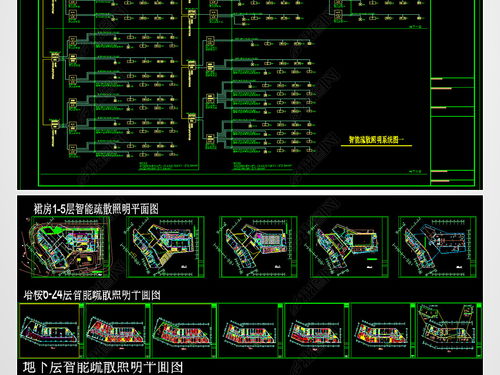 五星級(jí)酒店消防智能疏散照明設(shè)計(jì)施工圖平面圖下載